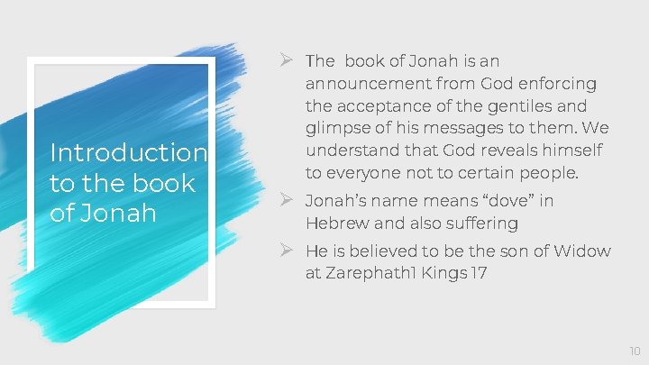 Ø The book of Jonah is an Introduction to the book of Jonah announcement