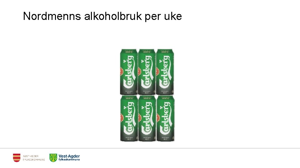 Nordmenns alkoholbruk per uke 