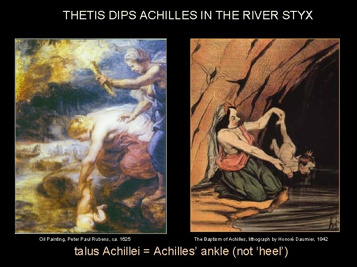 THETIS DIPS ACHILLES IN THE RIVER STYX Oil Painting, Peter Paul Rubens, ca. 1625