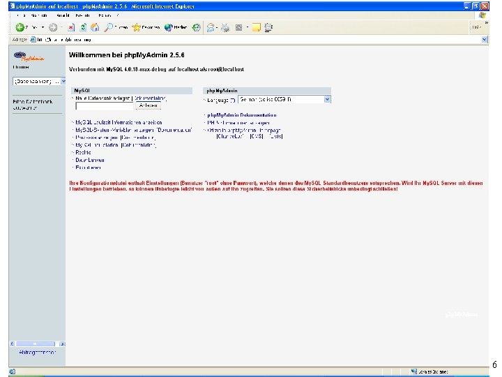 php. My. Admin 6 