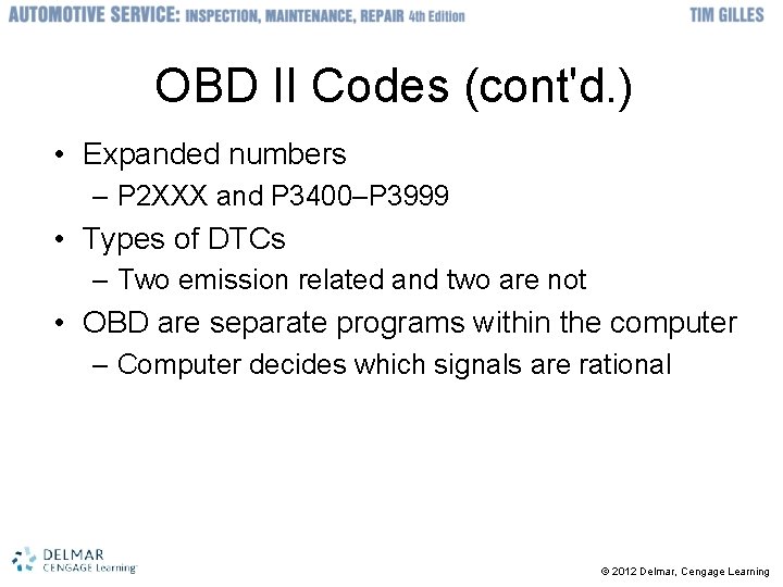 OBD II Codes (cont'd. ) • Expanded numbers – P 2 XXX and P