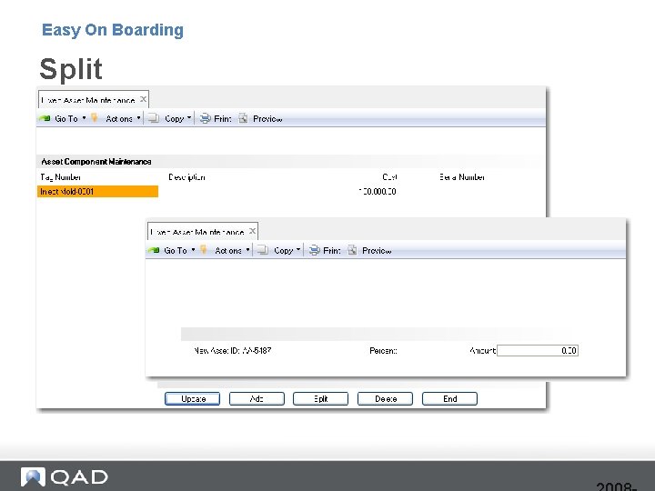 Easy On Boarding Split 