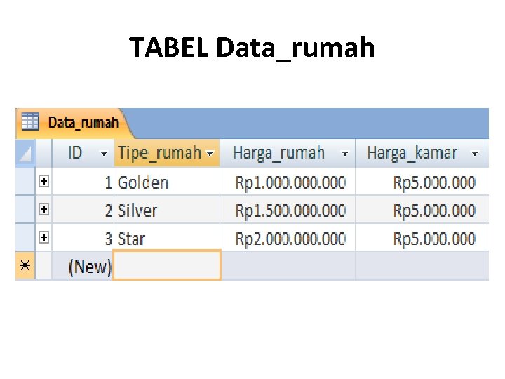 TABEL Data_rumah 