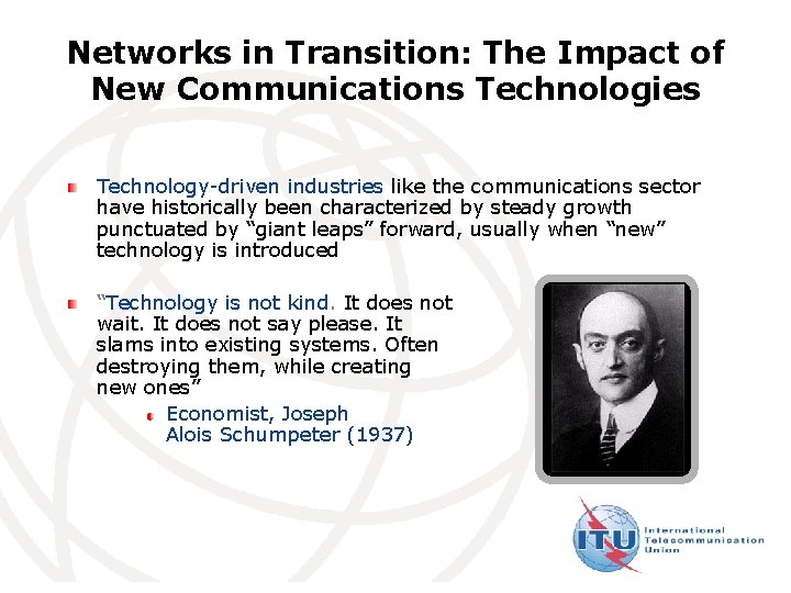 Networks in Transition: The Impact of New Communications Technologies Technology-driven industries like the communications