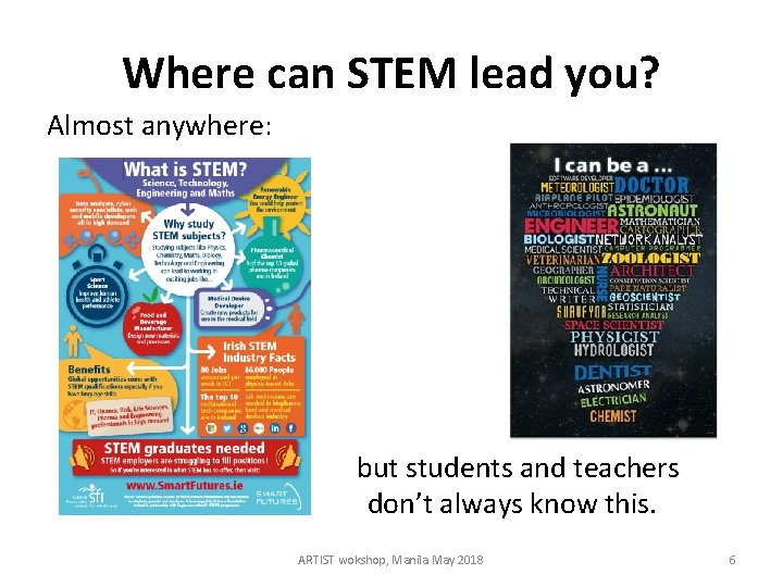 Where can STEM lead you? Almost anywhere: but students and teachers don’t always know