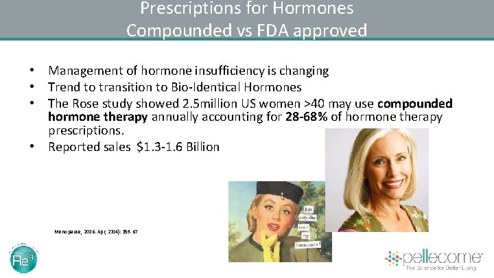Prescriptions for Hormones Compounded vs FDA approved • Management of hormone insufficiency is changing