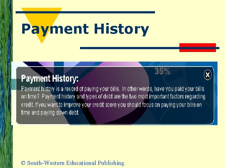 Payment History © South-Western Educational Publishing 