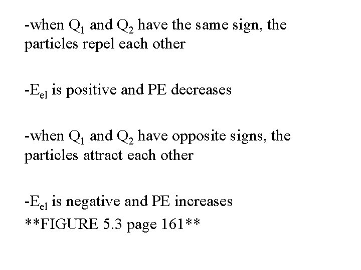 -when Q 1 and Q 2 have the same sign, the particles repel each
