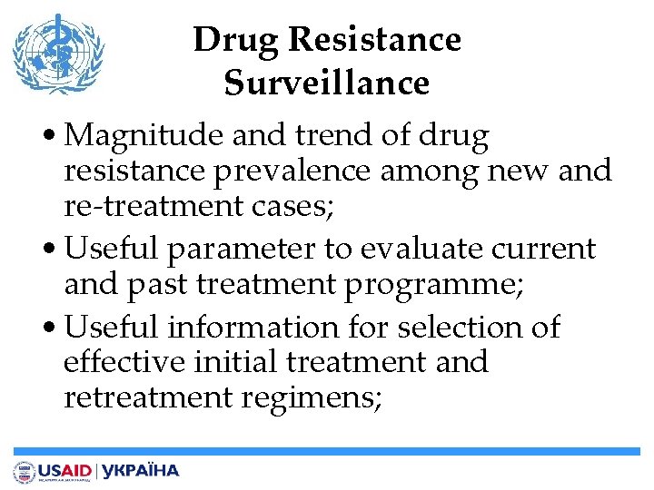 Drug Resistance Surveillance • Magnitude and trend of drug resistance prevalence among new and