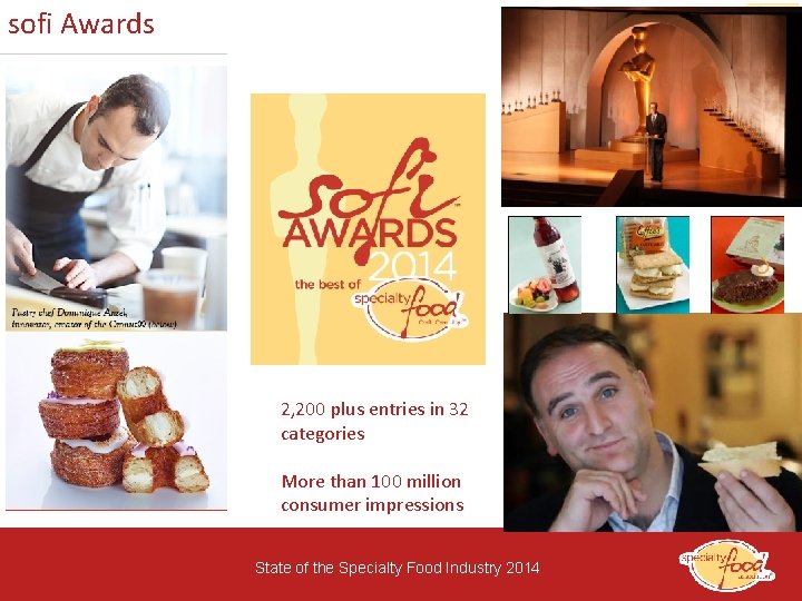 sofi Awards 2, 200 plus entries in 32 categories More than 100 million consumer