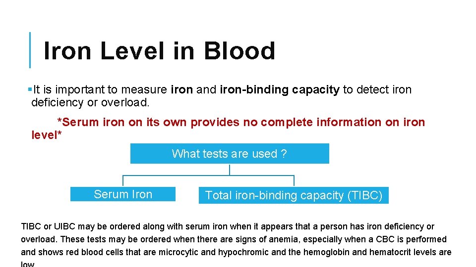 Quantitative Determination of Serum Iron Unsaturated Iron Binding
