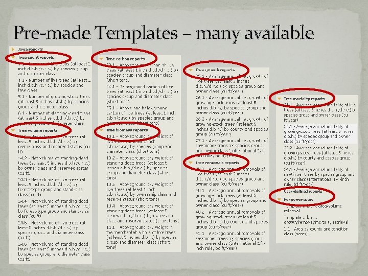 Pre-made Templates – many available Pre-made Templates – many available
