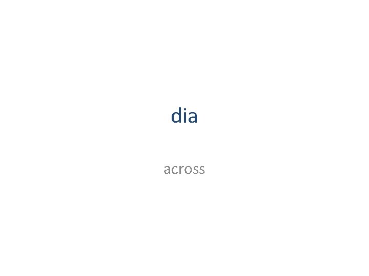 dia across 