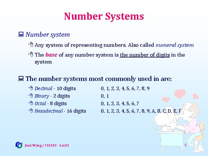 Number Systems : Number system 8 Any system of representing numbers. Also called numeral