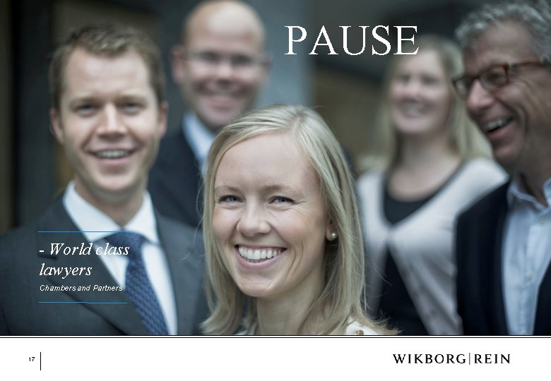 PAUSE - World class lawyers Chambers and Partners 17 
