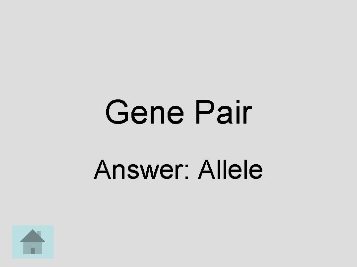 Gene Pair Answer: Allele 