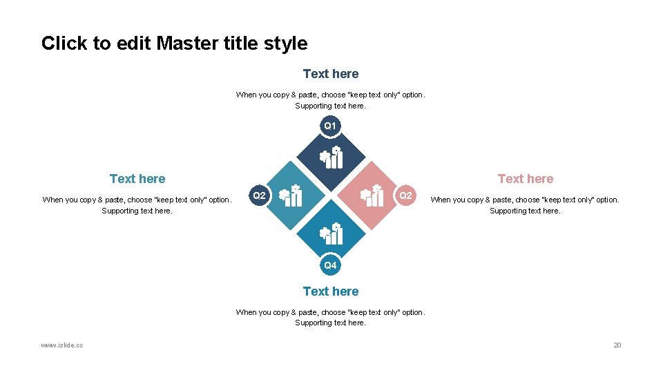 Click to edit Master title style Text here When you copy & paste, choose