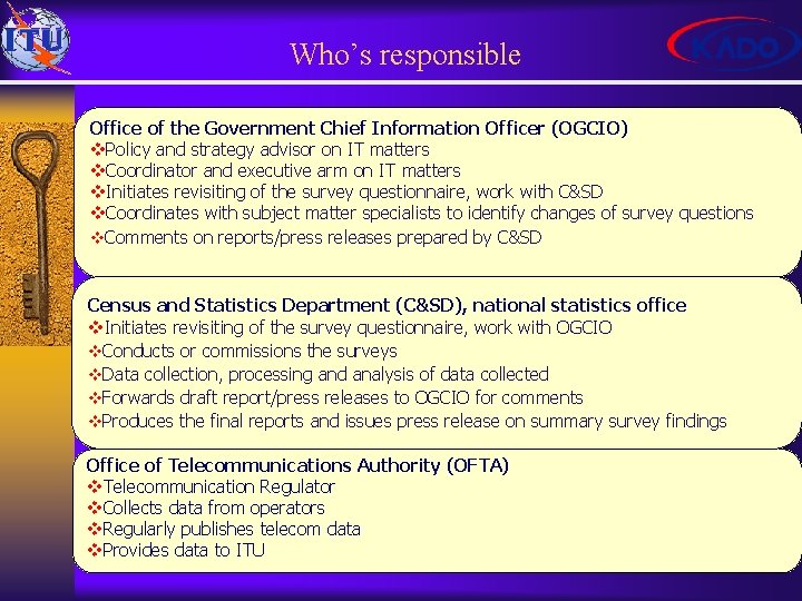 Who’s responsible Office of the Government Chief Information Officer (OGCIO) v. Policy and strategy