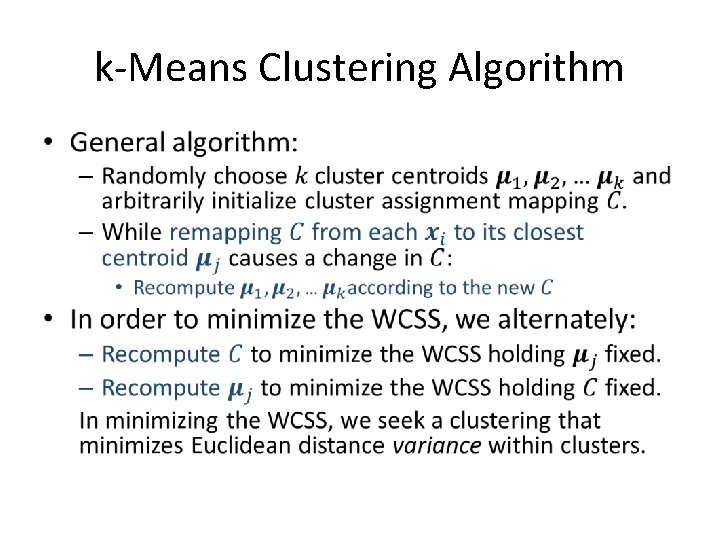 k-Means Clustering Algorithm • 