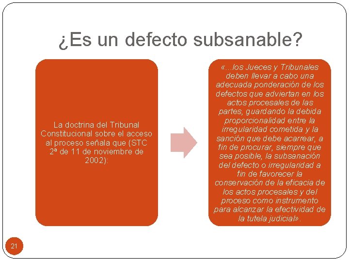 ¿Es un defecto subsanable? La doctrina del Tribunal Constitucional sobre el acceso al proceso