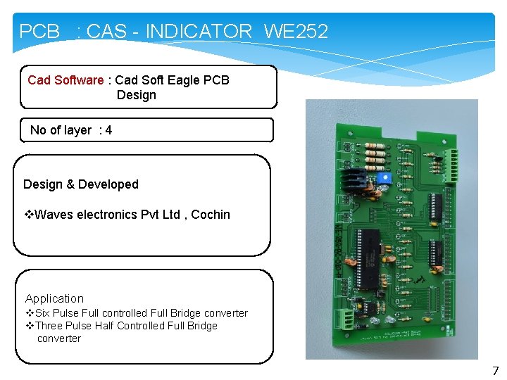 PCB : CAS - INDICATOR WE 252 Cad Software : Cad Soft Eagle PCB
