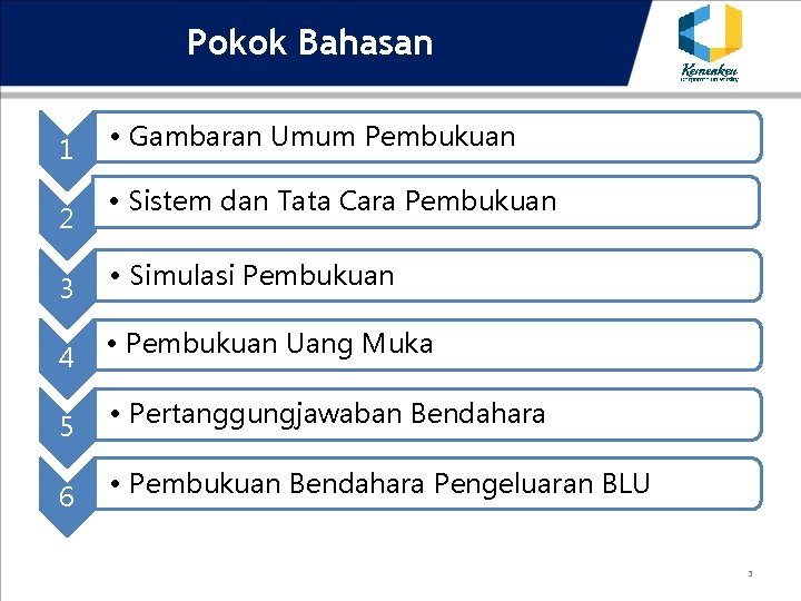 Pokok Bahasan 1 2 3 4 5 6 • Gambaran Umum Pembukuan • Sistem