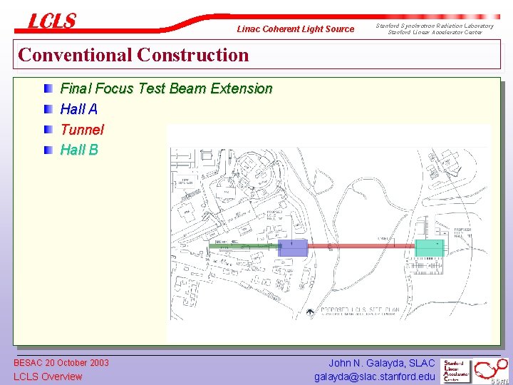 Linac Coherent Light Source Stanford Synchrotron Radiation Laboratory Stanford Linear Accelerator Center Conventional Construction