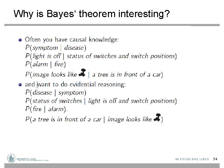 Why is Bayes‘ theorem interesting? 54 