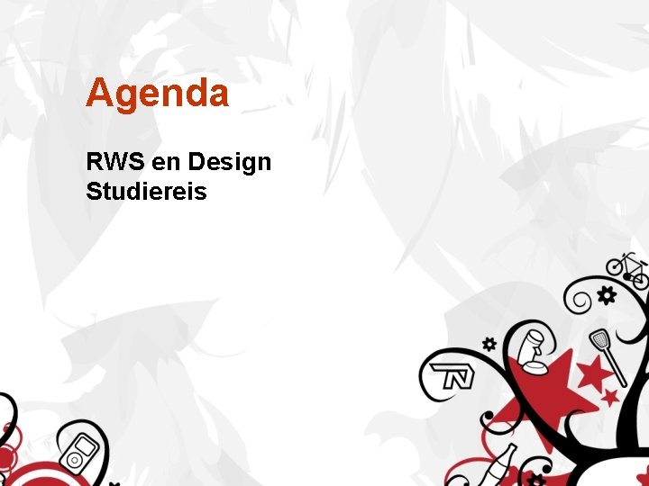 Agenda RWS en Design Studiereis 