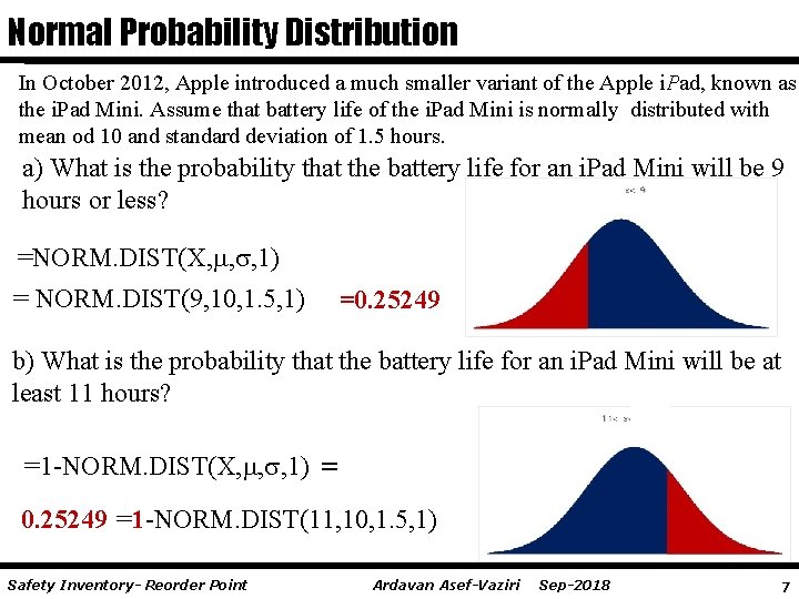 Normal Probability Distribution In October 2012, Apple introduced a much smaller variant of the