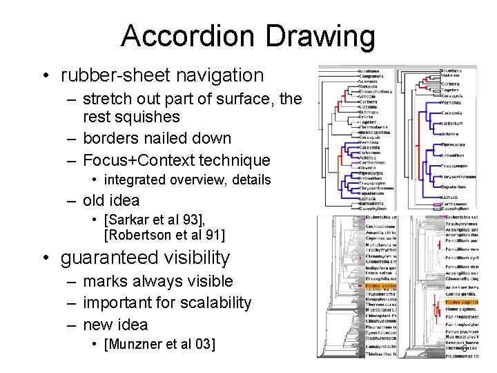Accordion Drawing • rubber-sheet navigation – stretch out part of surface, the rest squishes