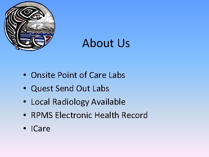 About Us • • • Onsite Point of Care Labs Quest Send Out Labs