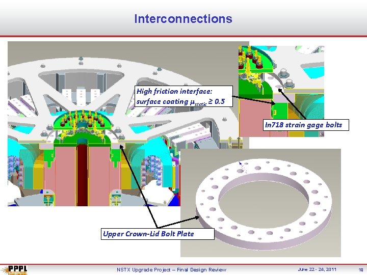 Interconnections High friction interface: surface coating µstatic ≥ 0. 5 In 718 strain gage