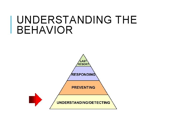 UNDERSTANDING THE BEHAVIOR 