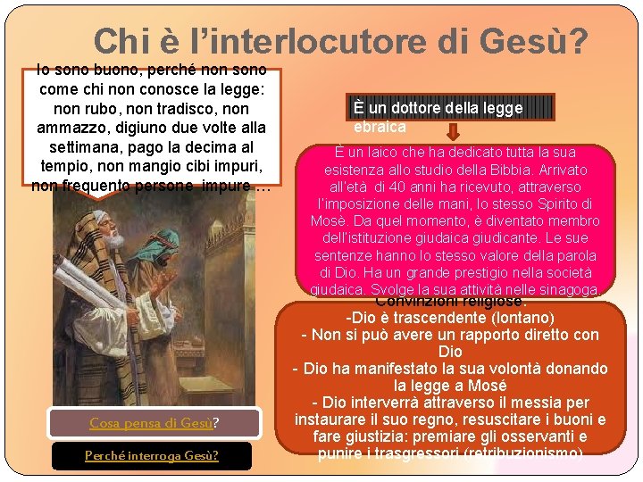 Chi è l’interlocutore di Gesù? Io sono buono, perché non sono come chi non