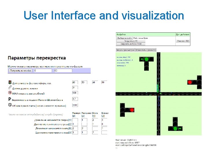 User Interface and visualization 