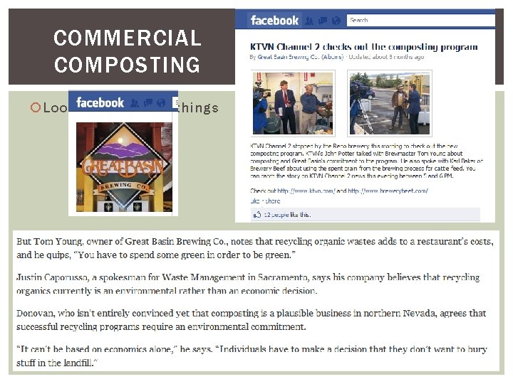 COMMERCIAL COMPOSTING Look up impact of things 
