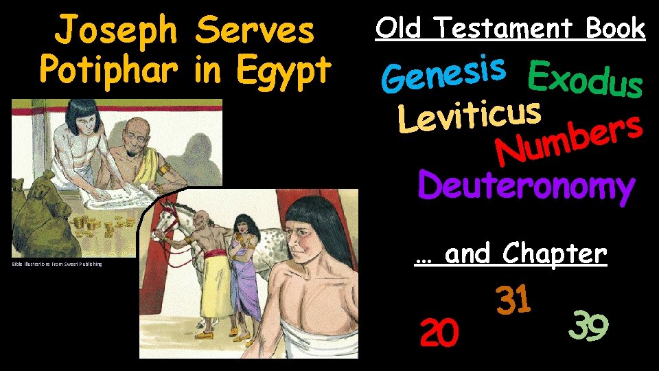 Joseph Serves Potiphar in Egypt Bible Illustrations From Sweet Publishing Old Testament Book s