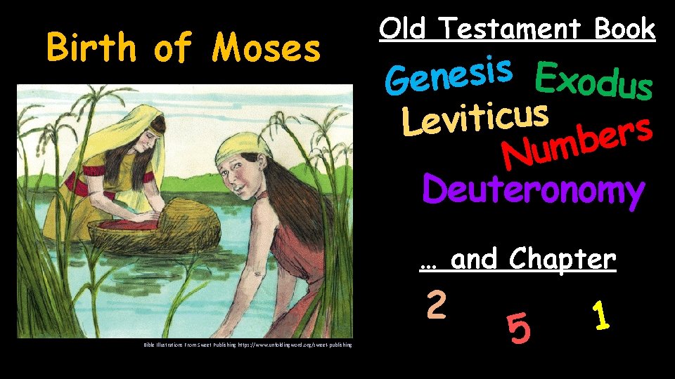 Birth of Moses Old Testament Book s i s e Exodus n e G