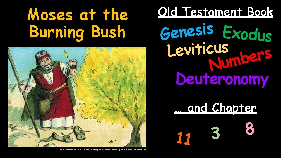 Moses at the Burning Bush Old Testament Book s i s e Exodus n