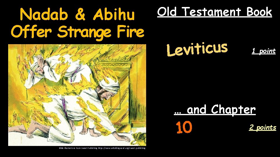 Nadab & Abihu Offer Strange Fire Old Testament Book s u c i t