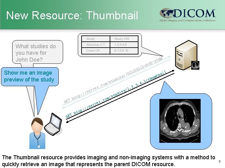 New Resource: Thumbnail What studies do you have for John Doe? Show me an