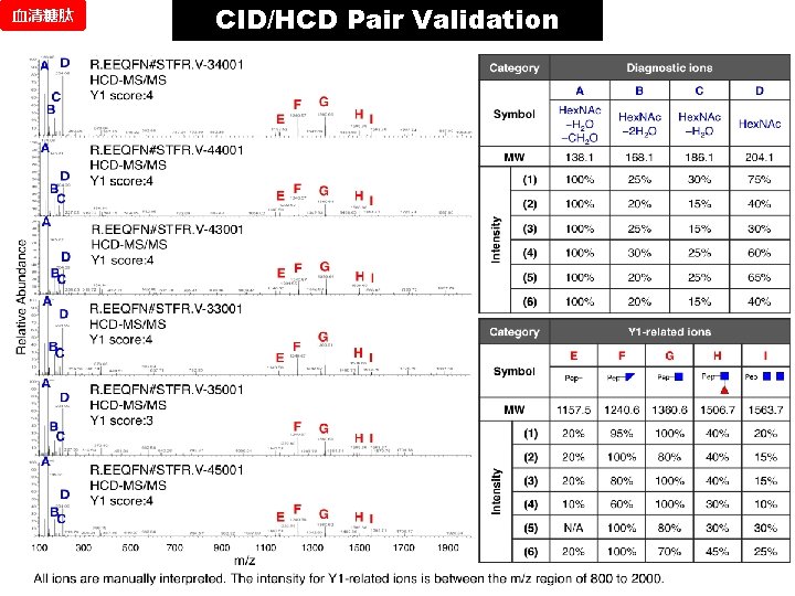 血清糖肽 CID/HCD Pair Validation 