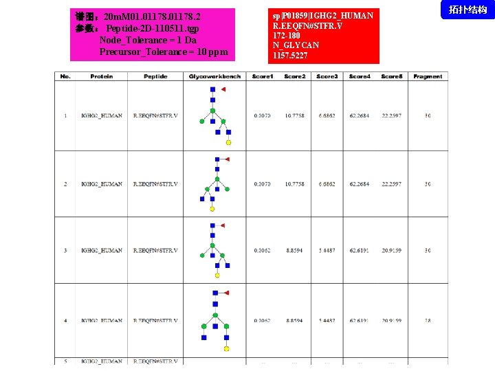谱图： 20 m. M 01. 01178. 2 参数： Peptide-2 D-110511. tgp Node_Tolerance = 1