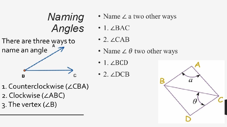 Naming Angles • 