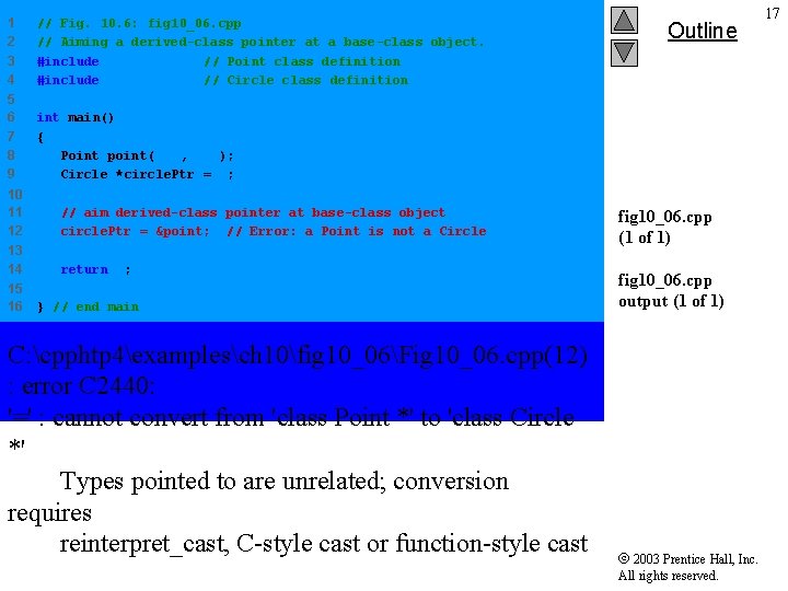1 2 3 4 // Fig. 10. 6: fig 10_06. cpp // Aiming a 1 2 3 4 // Fig. 10. 6: fig 10_06. cpp // Aiming a