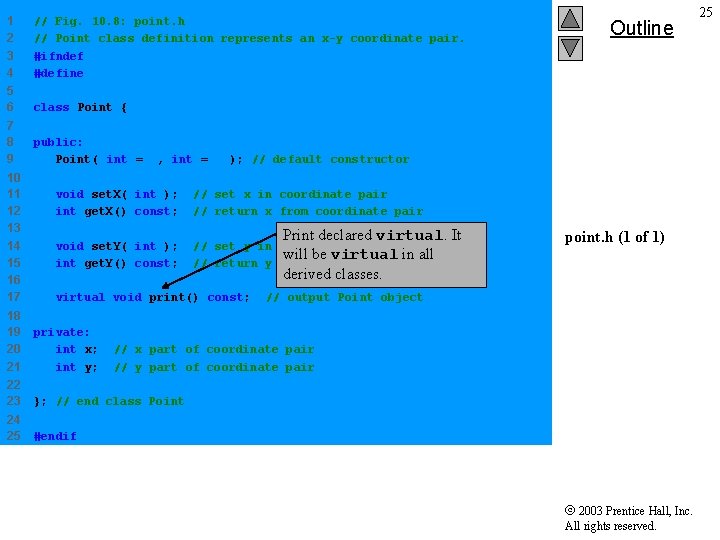 1 2 3 4 // Fig. 10. 8: point. h // Point class definition 1 2 3 4 // Fig. 10. 8: point. h // Point class definition
