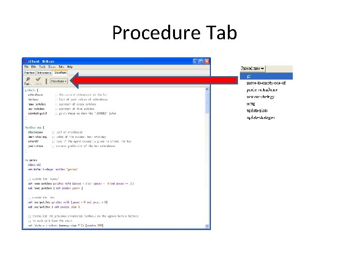 Procedure Tab 