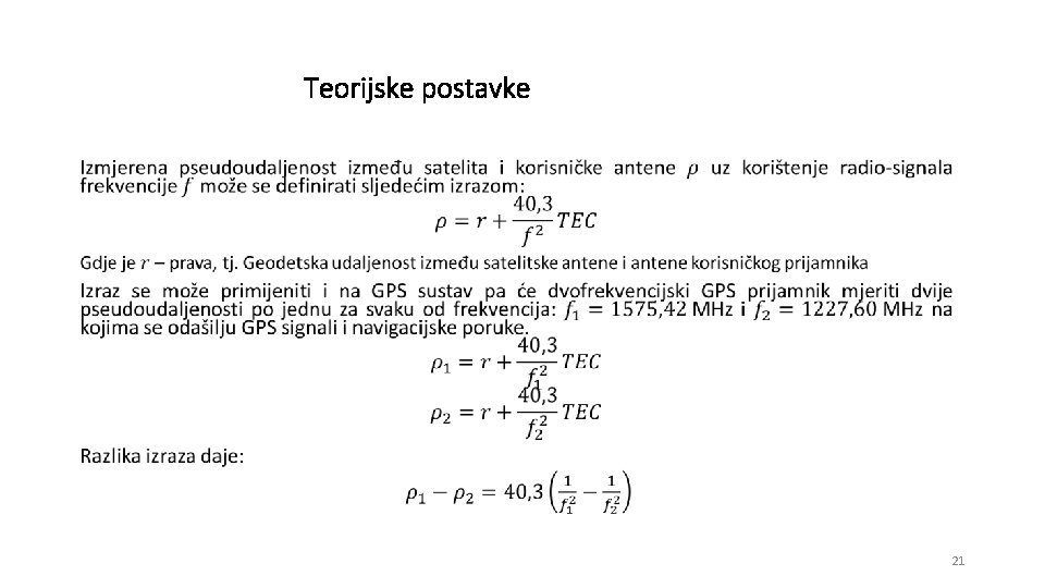 Teorijske postavke • 21 