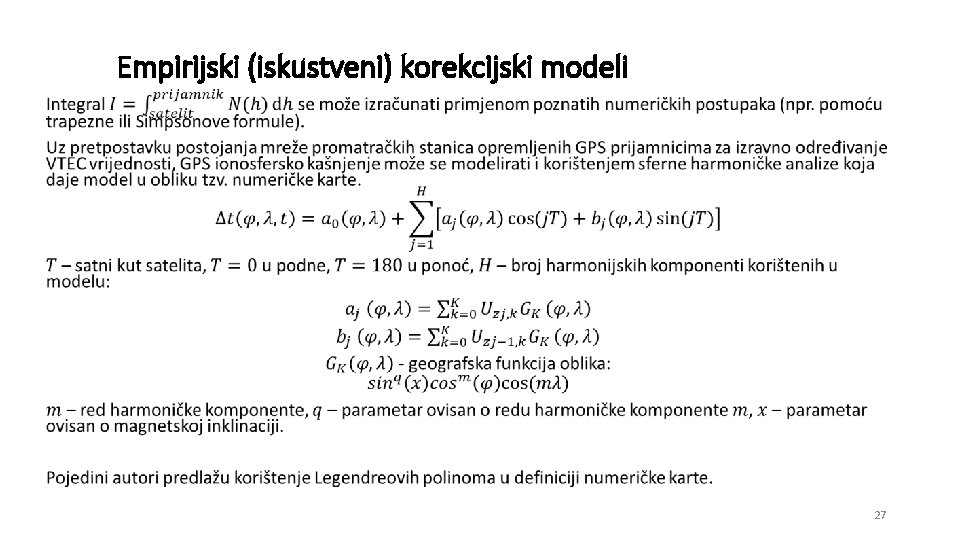 Empirijski (iskustveni) korekcijski modeli • 27 